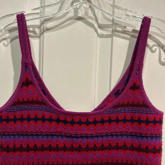 EUC RAG & BONE  Willow wool fair isle cami size XS  red/purple - Picture 6 of 6